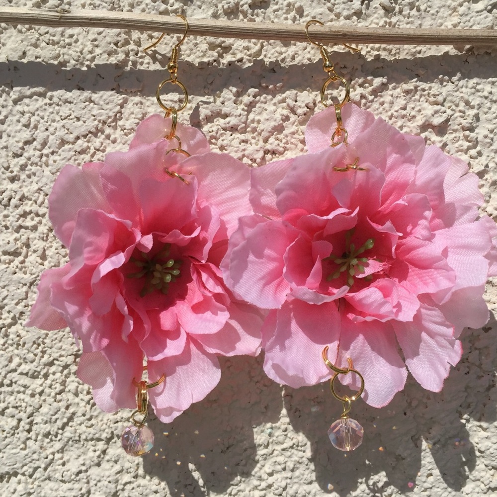 🌸Handmade Silk Flower Earrings🌸
